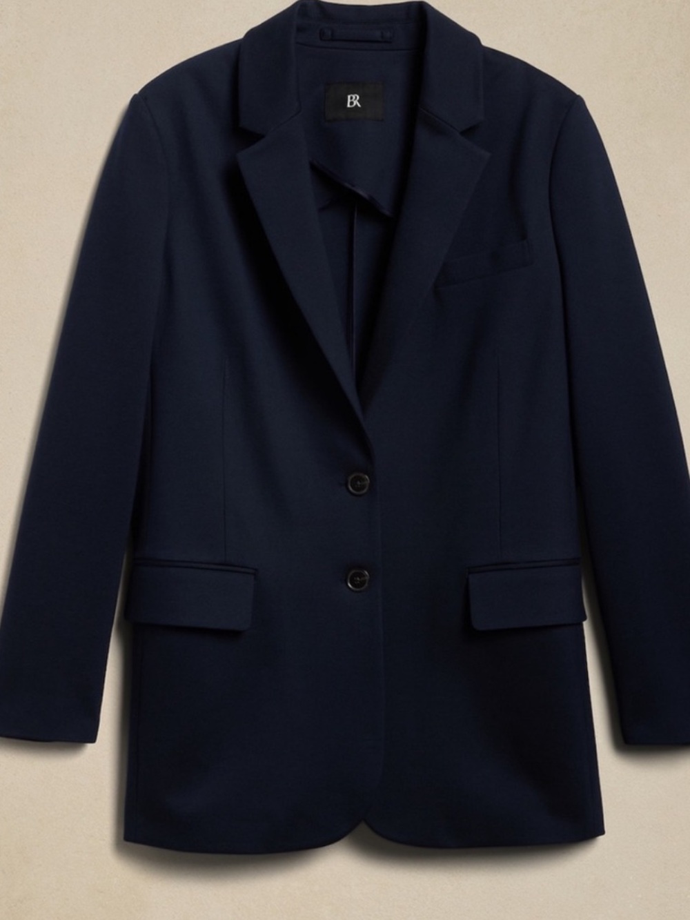 (navy blue) Banana Republic Relaxed Everywhere ponte blazer